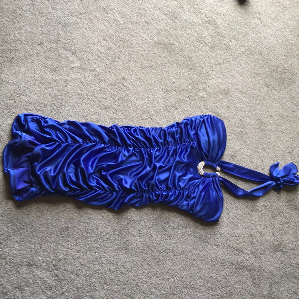 Royal blue mini dress